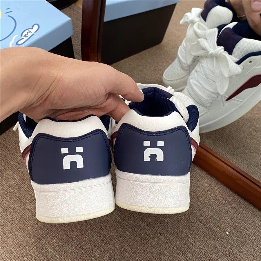 Нишевые туфли-хлебушки в стиле колледжа, женские летние новые универсальные на толстой подошве с круглым носком на шнуровке