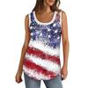 Womens Tank Top U Neck Basic Casual Flowy Summer Sleeveless Deep Side Cut Print Tops For Women