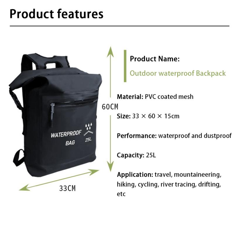 Сумка для хранения на открытом воздухе, водонепроницаемая сумка для плавания, рафтинга, каякинга, треккинга, плавающая пляжная сумка для парусного спорта