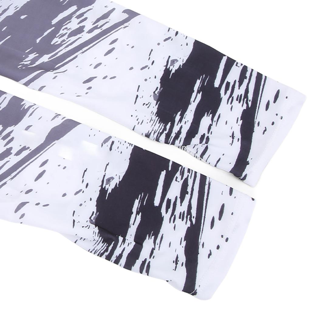 1 Pair Ice Silk Sleeves UV Sun Lengthen Thin Breathable Quick Drying Cooling Arm Sleeves for Sports