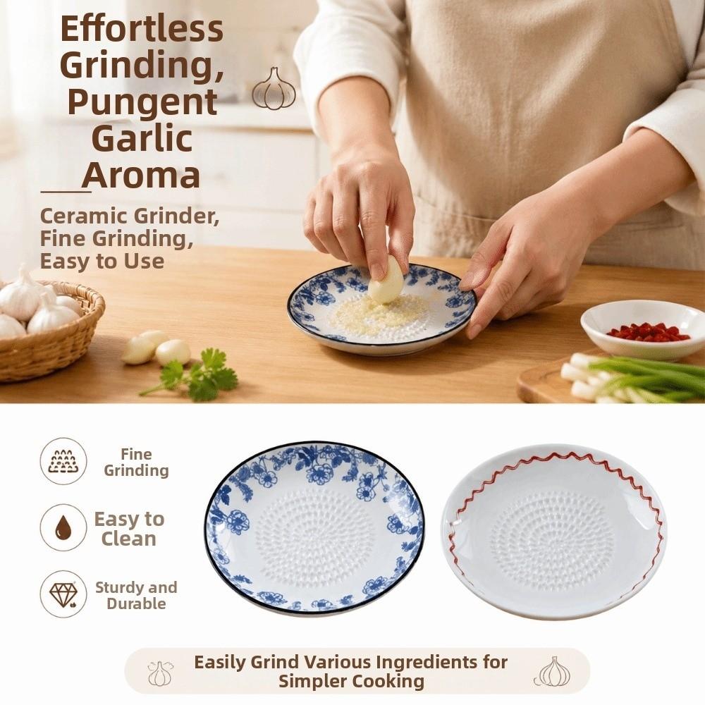2-in-1 Hand Garlic Ginger Masher Non-Slip Tomato Grater Dish Cheese Carrot Fruits Vegetables