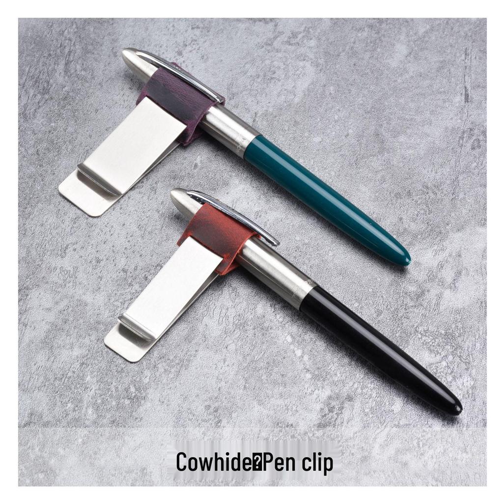 Блокнот путешественника Кожа Коровы Латунный Зажим для Ручки - Ретро Рукав из Нержавеющей Стали для Металлических Изделий