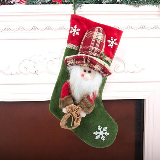 Рождественский чулок Yousheng, подвесное украшение на елку, плюшевые носки с Санта-оленем, снеговиком, конфетами для вечеринок в домашнем офисе