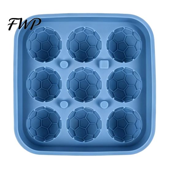 Spherical Cavity Mold Soccer Ball Ice Cube Tray, World Mug Shape Silicone for Reusable Freezer & Oven, Easy Release Non-Stick BPA-Free Chocolate Jelly