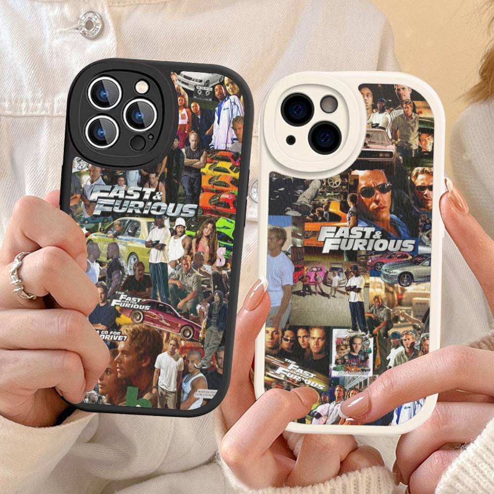 Чехол для телефона из серии фильмов Форсаж F-Furious для iPhone 11 12 13 14 15 16 Pro Max Mini Plus Мягкий кожаный чехол