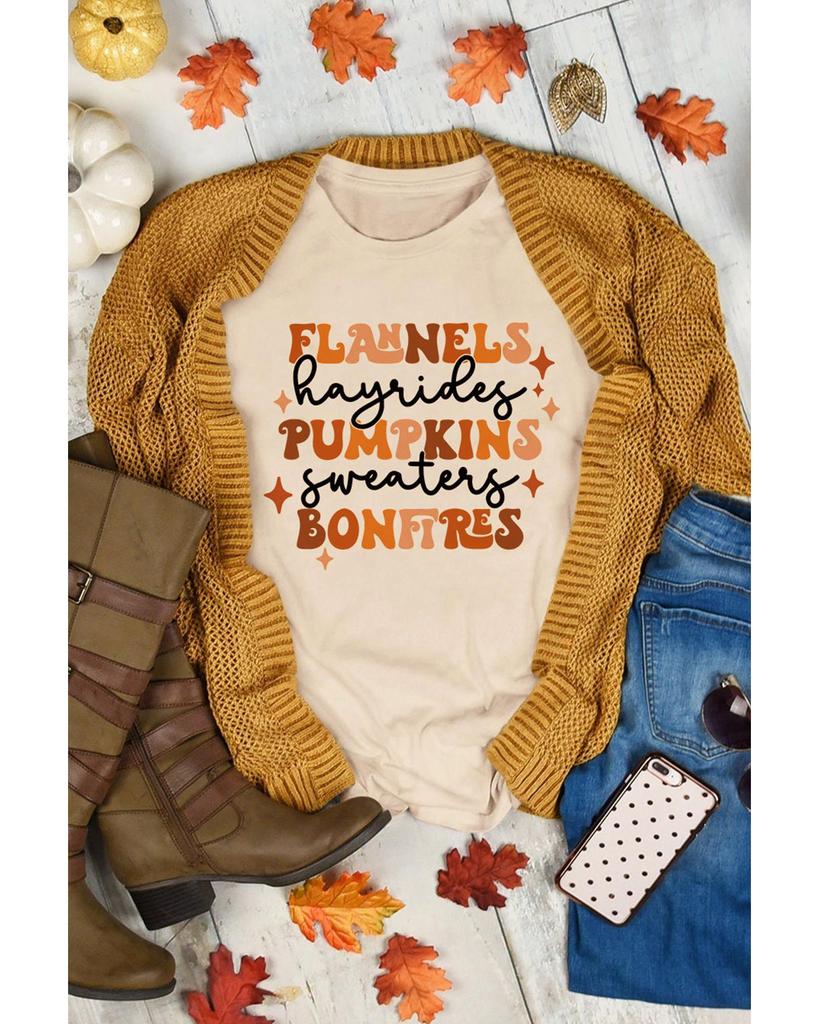 Azura Exchange Khaki Flannels Hayrides Pumpkins Sweaters Bonfires Tee