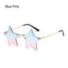 Funny for Women & Men Pentagram Eyewear Rimless Sunglasses Star Shape Sun Glasses Party Glasses