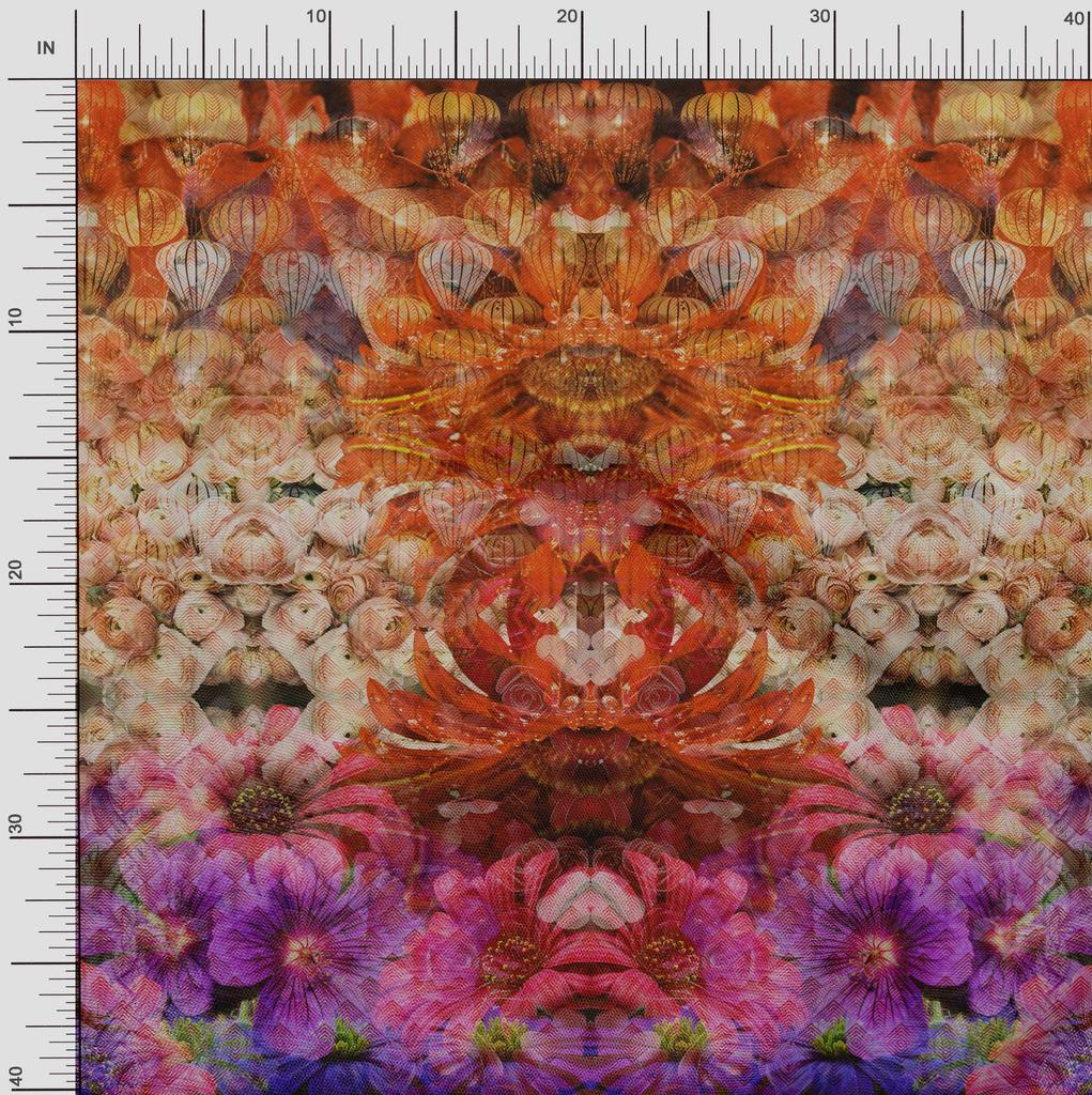 Soimoi Японский креп-атласная ткань с принтами на ткани с маргаритками и полевыми цветами по метрам 42 дюйма