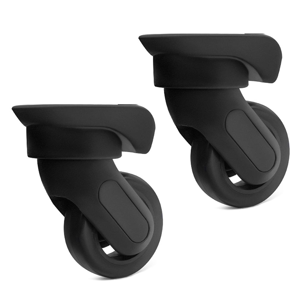 2 шт. сменные роликовые колеса для тележки, сверхпрочные роликовые колеса для багажной коробки, чемодана, поворотные на 360 градусов, бесшумные колеса