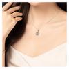 Pandora Two-color shooting star pendant 925 silver alloy synthetic cubic zirconia plated gold, copper, silver necklace women's silver ZT2906