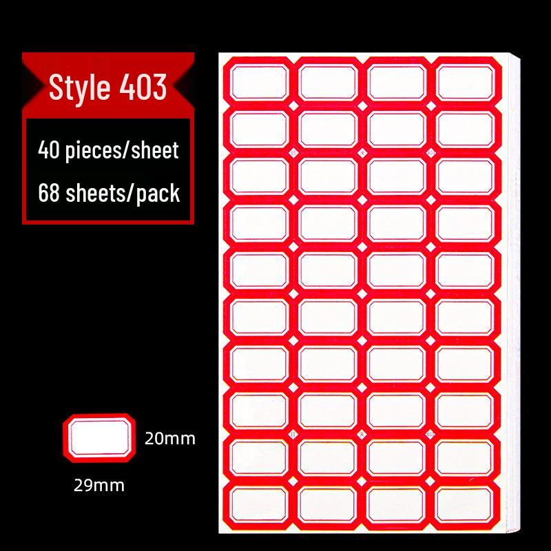 Офисные самоклеящиеся ценники с рукописной надписью - 68 листов, бумажные наклейки с легко отделяемой основой.