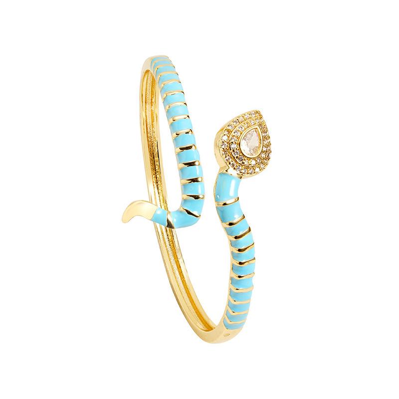 Light Luxury Zodiac Snake-shaped Open Ring National Fashion Versatile Bracelet