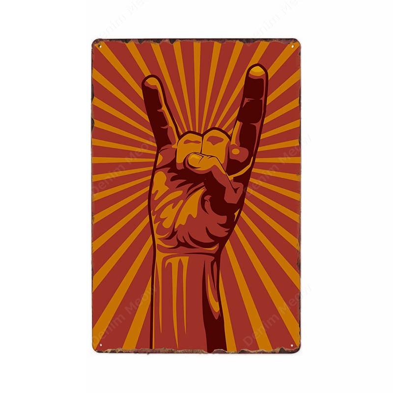 Рок-фестиваль винтажная металлическая жестяная вывеска живая музыка художественный плакат доска хард-рок ржавая тарелка для бара, клуба, кафе, паба, домашний декор стен