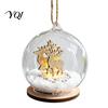 Christmas Souvenir Gifts Lighted Glass Ball Ornament, LED Winter Snow Scene Hanging Decorations Bauble with Reindeer Cabin for Tree Seasonal Tabletop