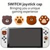 4 шт. Милые колпачки для стиков в виде медвежьих лапок, совместимые с Nintendo Switch/OLED/Lite, мягкие силиконовые накладки на джойстики, нескользящий дизайн