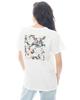 Billabong Modern Square Logo Boy Fit White Tee, Women's,