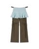 Pyule Skirt Cargo Pants Khaki