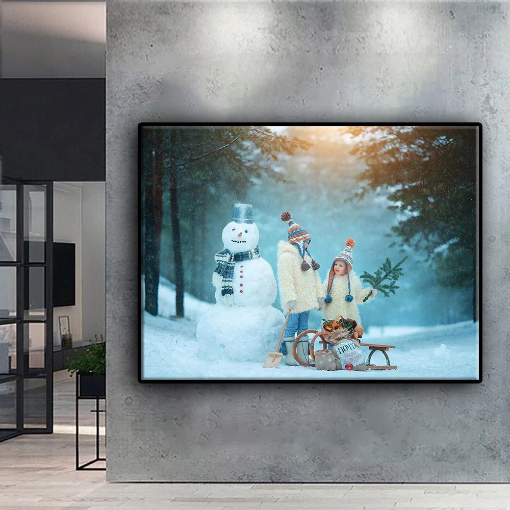 Популярная 5D Diy вышивка крестиком Рождественская елка Санта-Снеговик картина полная дрель набор для вышивки крестиком настенная наклейка домашний декор