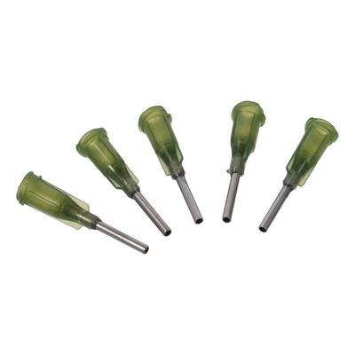 100 шт. игл Luer Lock 14 Ga с тупым кончиком, зеленые пластиковые иглы для дозирования, навинчивающийся наконечник иглы