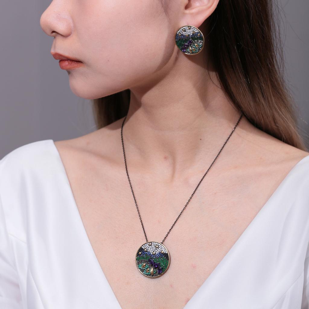 Серьги из натурального камня с аметистом, нишевые высококачественные ювелирные изделия из стерлингового серебра S925, оригинальный дизайн, красочные серьги-сокровища