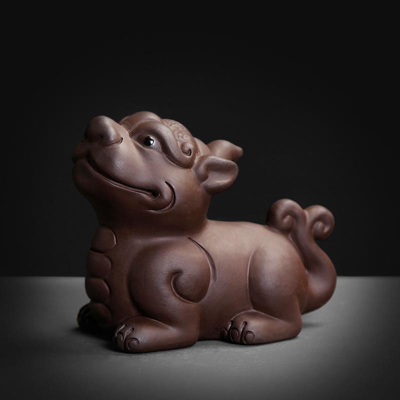 1 шт. Чайное сокровище Фиолетовый песок Чай Игра с Pixiu Золотая жаба Чай Домашнее животное Украшение ручной работы Привлечение богатства