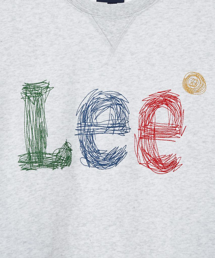 LEE Stitch Embroidered Logo Sweatshirt Light Gray