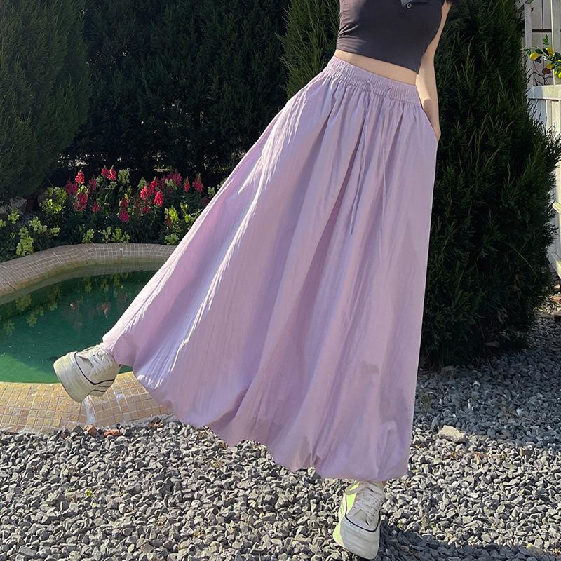 GMXIA Милая весенне-летняя пышная юбка-бутон с высокой талией, тонкий дизайн, юбка Sense of Work, облегающая до колена, универсальная юбка-фонарик А-силуэта