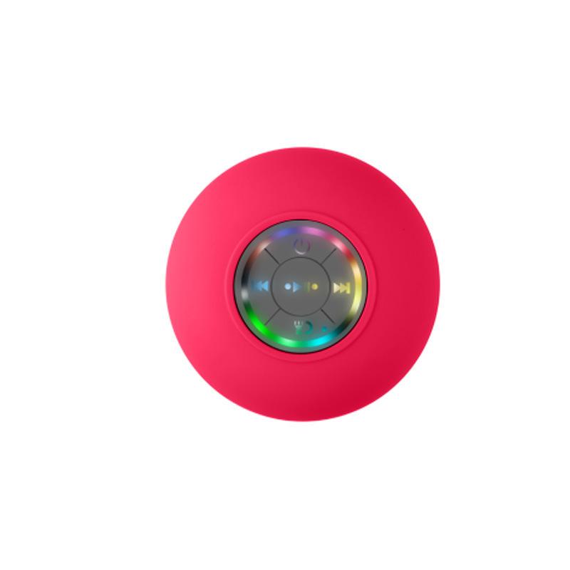 Портативная беспроводная Bluetooth-колонка LED-подсветка IPX4 Водонепроницаемая громкоговоритель Уличная ванная комната Большая присоска Стерео звуковая коробка