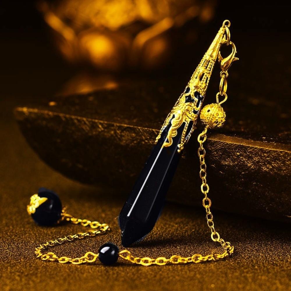 Energy Natural Crystal Pendulums Hexagon Cone Witch Spiritual Pendulos  Jewelry Gift