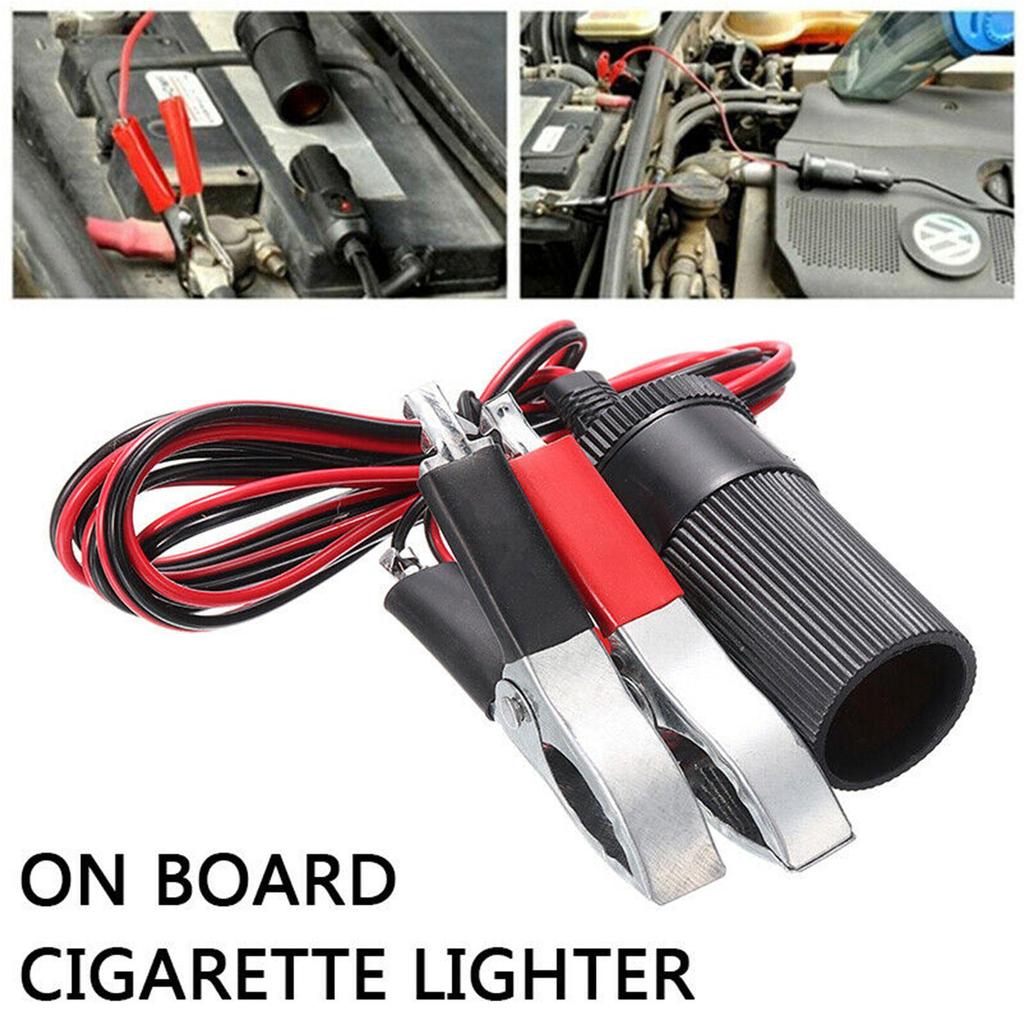 Universal 12V Car Auxiliary Cigarette Lighter Socket Cigarette Power Adapter Clip-on Exten Socket Cigar Power Adapter Light E5R2