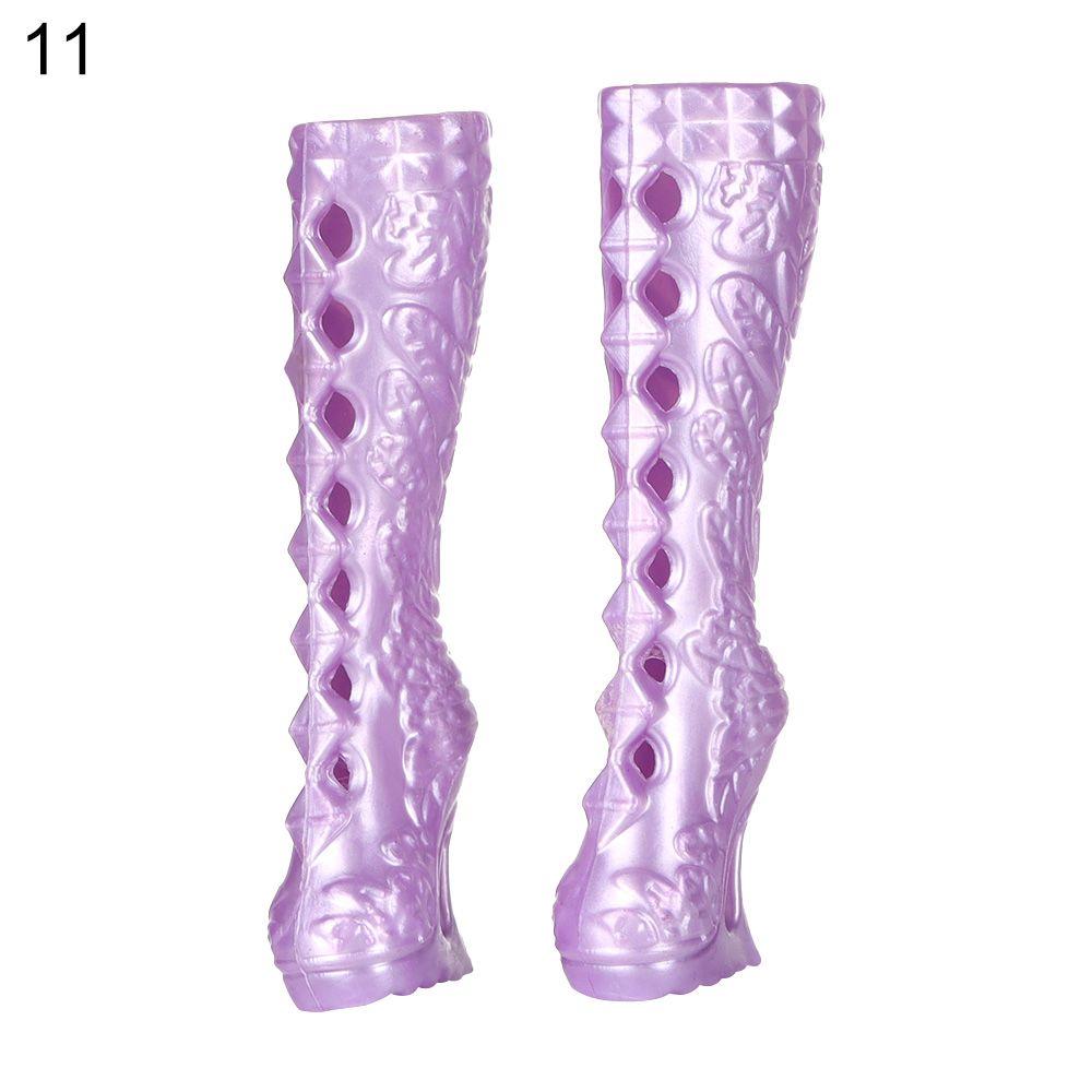 Plastic Female Fashion Doll Shoes Socks Accessories Long Knees Boots Hero Dolls Boot