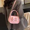 Portable Small Bag Fashion Women's Bag New Bow Small Square Bag Shoulder Messenger Bag