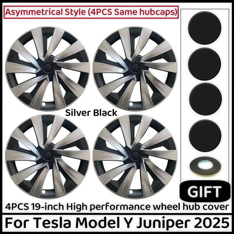 4 шт. 19 дюймов Для Tesla Model Y Juniper 2025 Колпак на колесо Автомобильный Замена Производительность Автомобильный Колпак на колесо Полный Колпак на диск Аксессуары