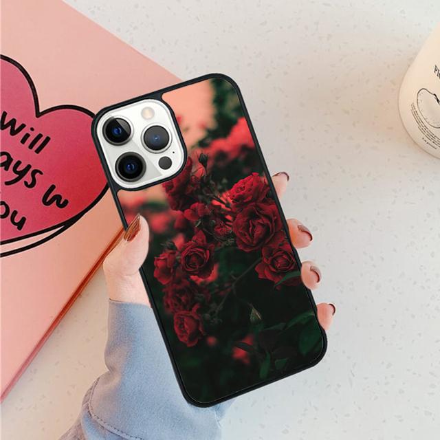 Красная Роза Чехол для Телефона Для iPhone 17 Air 15 16 11 12 13 14 Pro Max Чехол Для iPhone 17 Air Max Plus coque Fundas Оболочка
