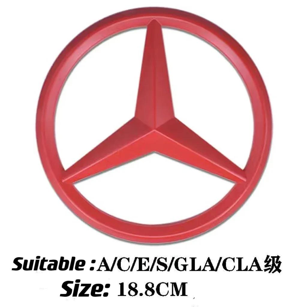 1Pcs ABS Car Front Grille Badge for Mercedes Benz W204 W205 W210 W211 W212 W213 C E Class GLA GLK ML GLC GLE Decal Cover Emblem AT1