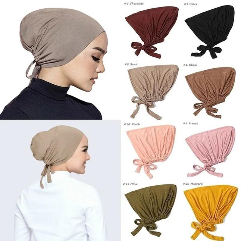 Новый мягкий тюрбан, внутренняя шапка под хиджаб, шапка под шарф, шляпа, женская повязка на голову, тюрбанте