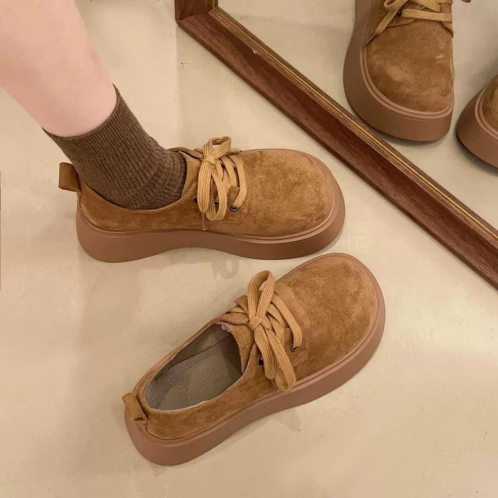 Туфли Boken женские на платформе в стиле ретро, весна 2025, новые универсальные, маленькие, с эффектом ретро, повседневные, с мягкой подошвой