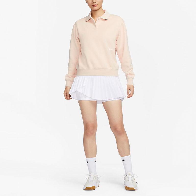 Nike Женские рубашки-поло Dune Белый воротник-поло Умеренный прямой крой FZ4338-126