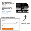 Металлическая табличка с флагом США для линейных работников, настенное искусство, декор для гаража, прочная уличная скульптура, подарок
