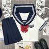 Authentic Japanese School Style White Sailor Suit for Graduation & Performance