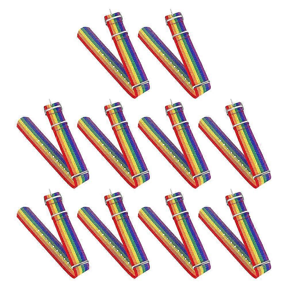 10pcs Rainbow Bangles Friendship Bracelet Rainbow Lgbt Bracelet
