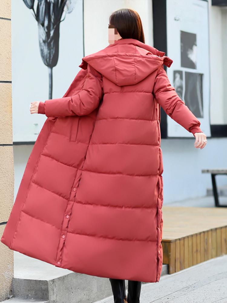 Women's Winter New Over The Knee Korean Version Coat, Long Down Cotton Jacket, Fashionable Women's Jacket