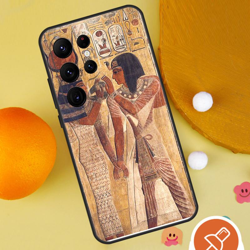 Чехол для телефона с муралом Фараона Египта для Samsung Galaxy S25 Ultra S24 S23 S22 Ultra S9 S10 S20 Plus S21 FE Funda Чехол