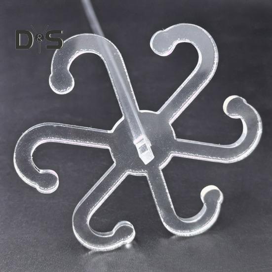 5 шт. держателей для стеблей растений акриловые опоры для стеблей растений с тонким стержнем простая установка крючков для поддержки стеблей для комнатных и уличных садовых растений в горшках