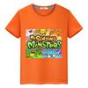 Детская повседневная футболка My Singing Monsters, футболки с короткими топами с принтом, одежда для мальчиков и девочек y2k, летняя детская одежда Kawaii с круглым вырезом