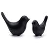 Creative Black Birds Matte Figurines Home Decorations Accessories (Pack of 2, Black)