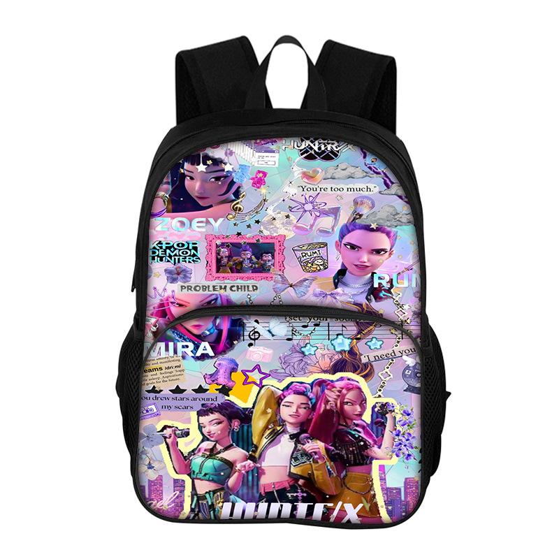 Kpop Demon Hunter Girl Group Trendy Children's Backpack HD Print Large Capacity Lightweight Back Protection Student Backpack KTY