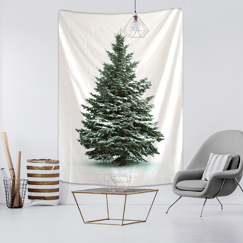 Christmas Tree Hanging Fabric Decoration Small Fresh Christmas Background Wall Blanket Wall Cloth Simple Tapestry Large Size