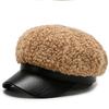 Женский берет, осенне-зимняя восьмиугольная шапка для женщин, кашемировая кепка газетчика, теплая кепка в британском стиле