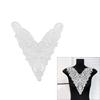 Embroidered Flower Lace Appliques V Neckline Collar Trim for Dresses and Gowns Elegant Clothing Accessory for Women